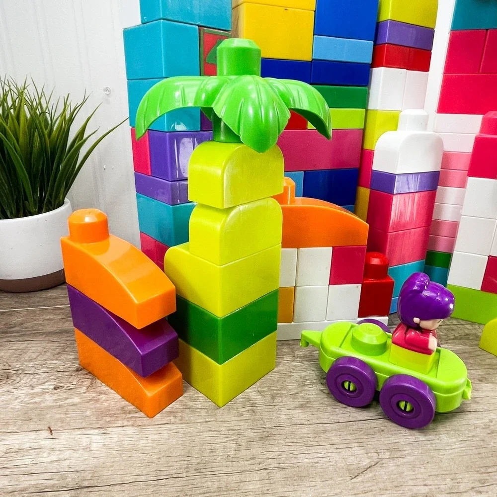 Mega‎ Blocks Big Building Blocks Bricks Lot Of Over 100 Pieces Multi Colors
